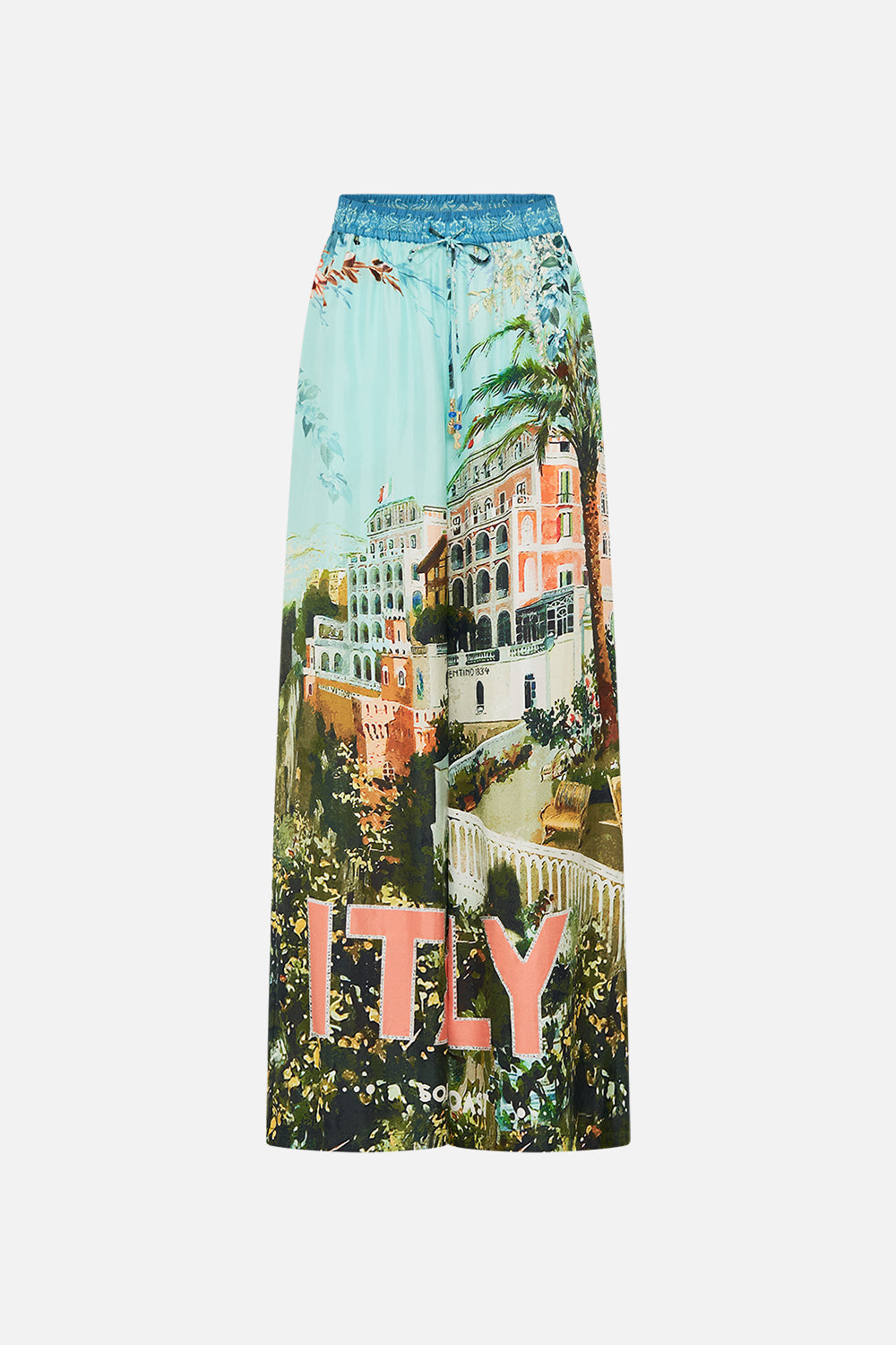 Product view of CAMILLA silklounge pant in From Sorrento With Love print