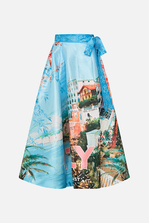 CAMILLA maxi wrap skirt in From Sorrento With Love print