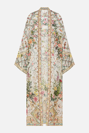 Product view of CAMILLA silk robe in Renaissance Romance print