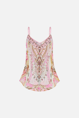 Product view of CAMILLA silk cami in Fresco Fairytale print