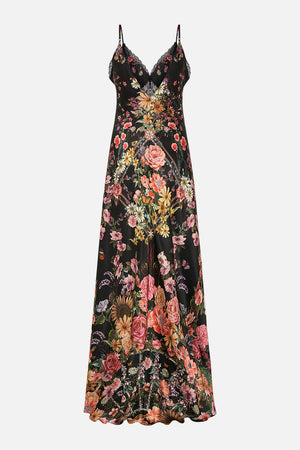 V NECK FULL LENGTH BIAS SLIP DRESS LETTERS FROM A VINEYARD