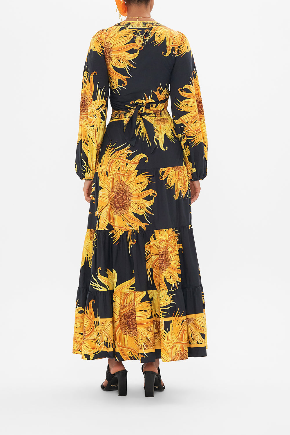 CAMILLA tiered maxi skirt in Make Me Your Masterpiece print