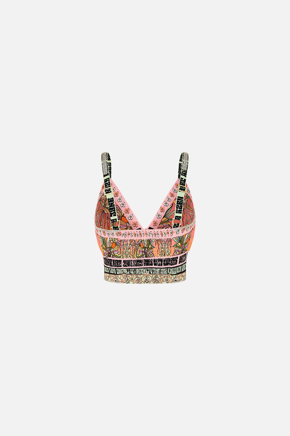 CAMILLA bralette in Lets Chase Rainbows print