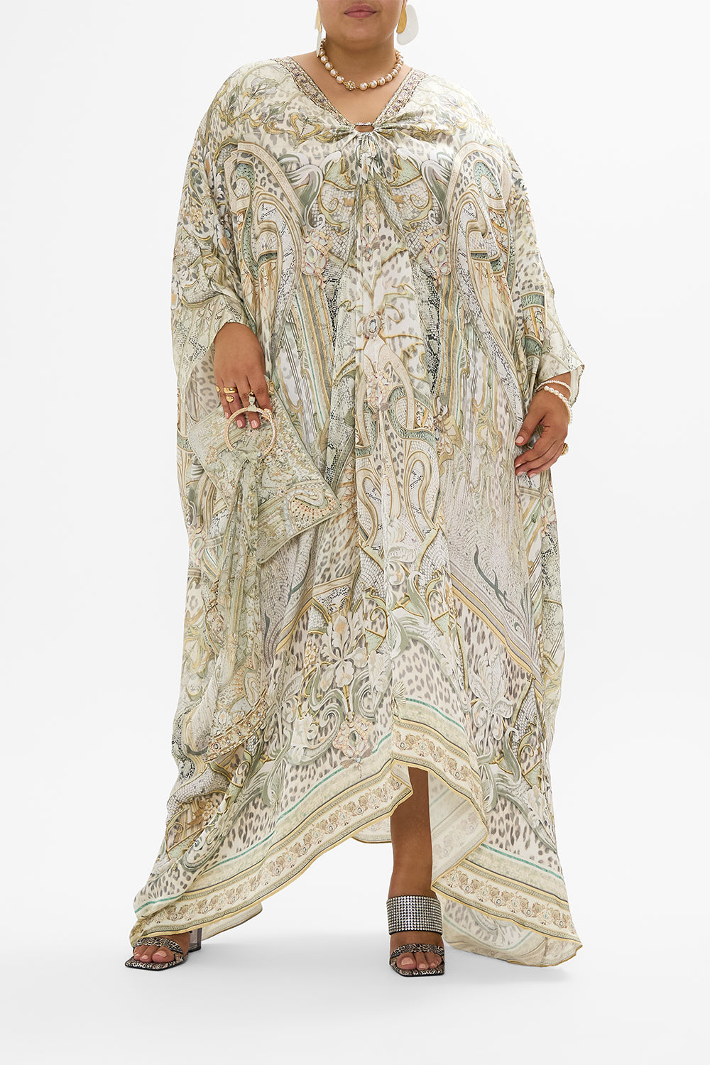 SPLIT SLEEVE KAFTAN WITH HARDWARE IVORY TOWER TALES