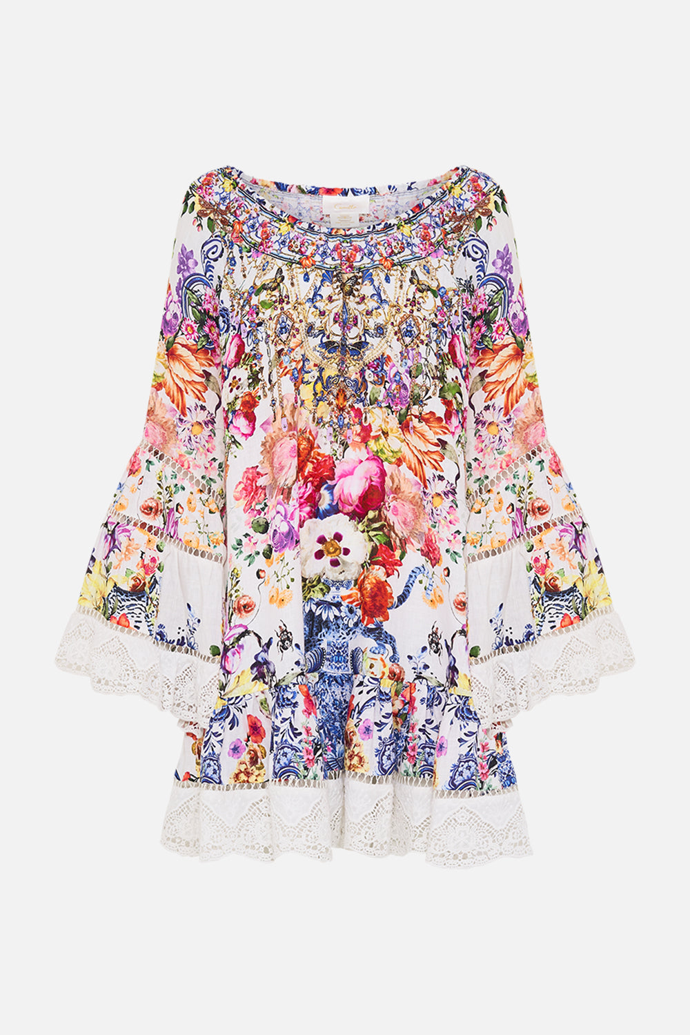 CAMILLA frill dress in Dutch Is Life print