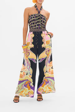 CAMILLA jerset top in Film Diva print