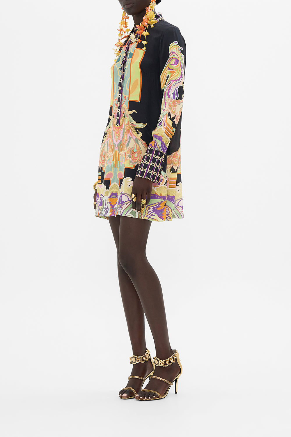 CAMILLA shirt dress in Club Cinemania print