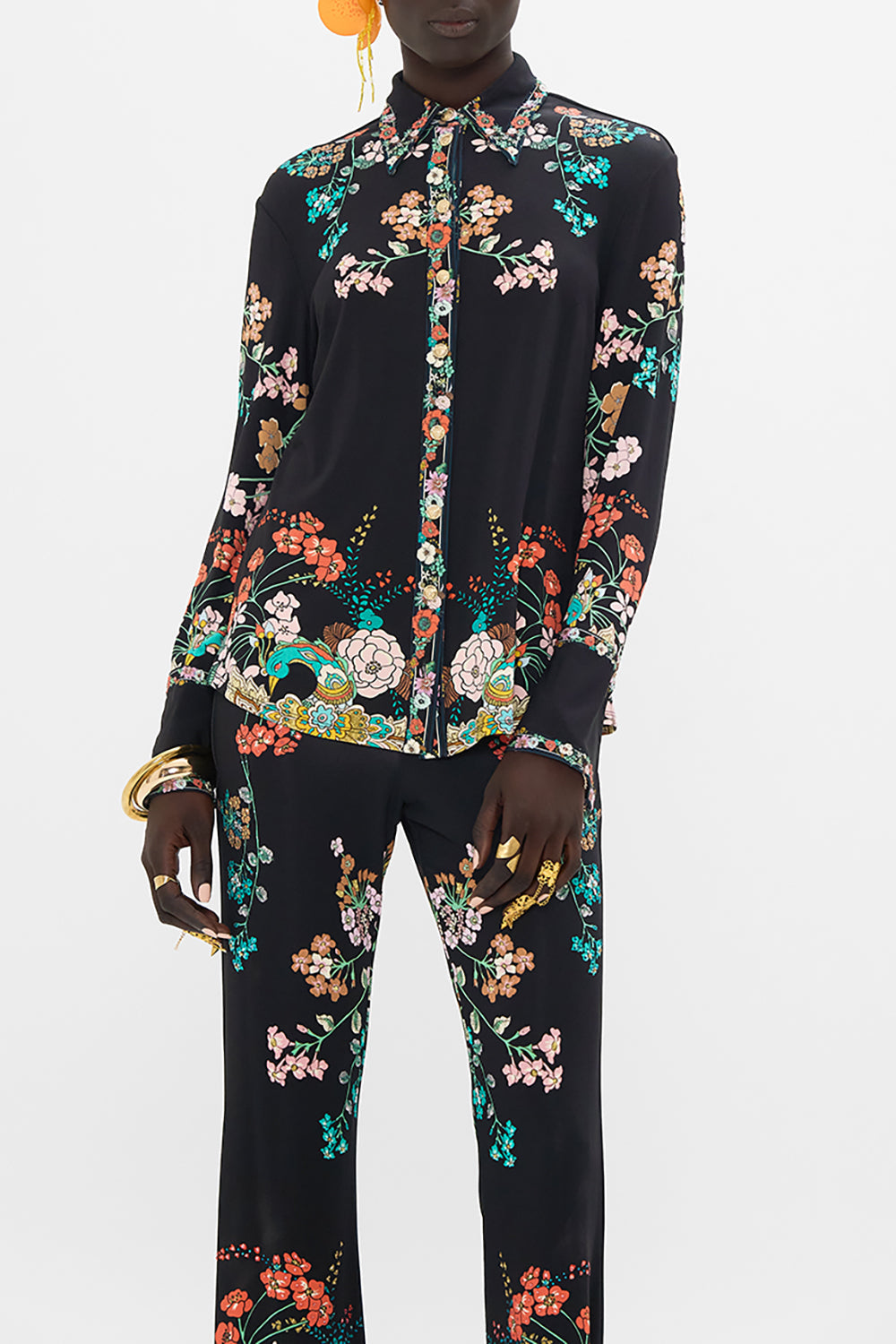 CAMILLA jersey shirt in We Wore Folklore print