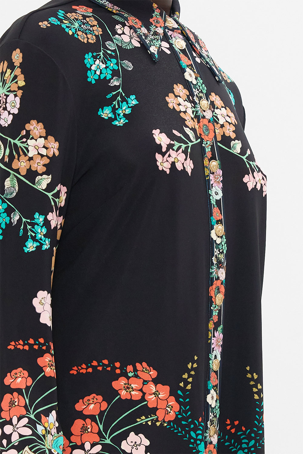 CAMILLA jersey shirt in We Wore Folklore print