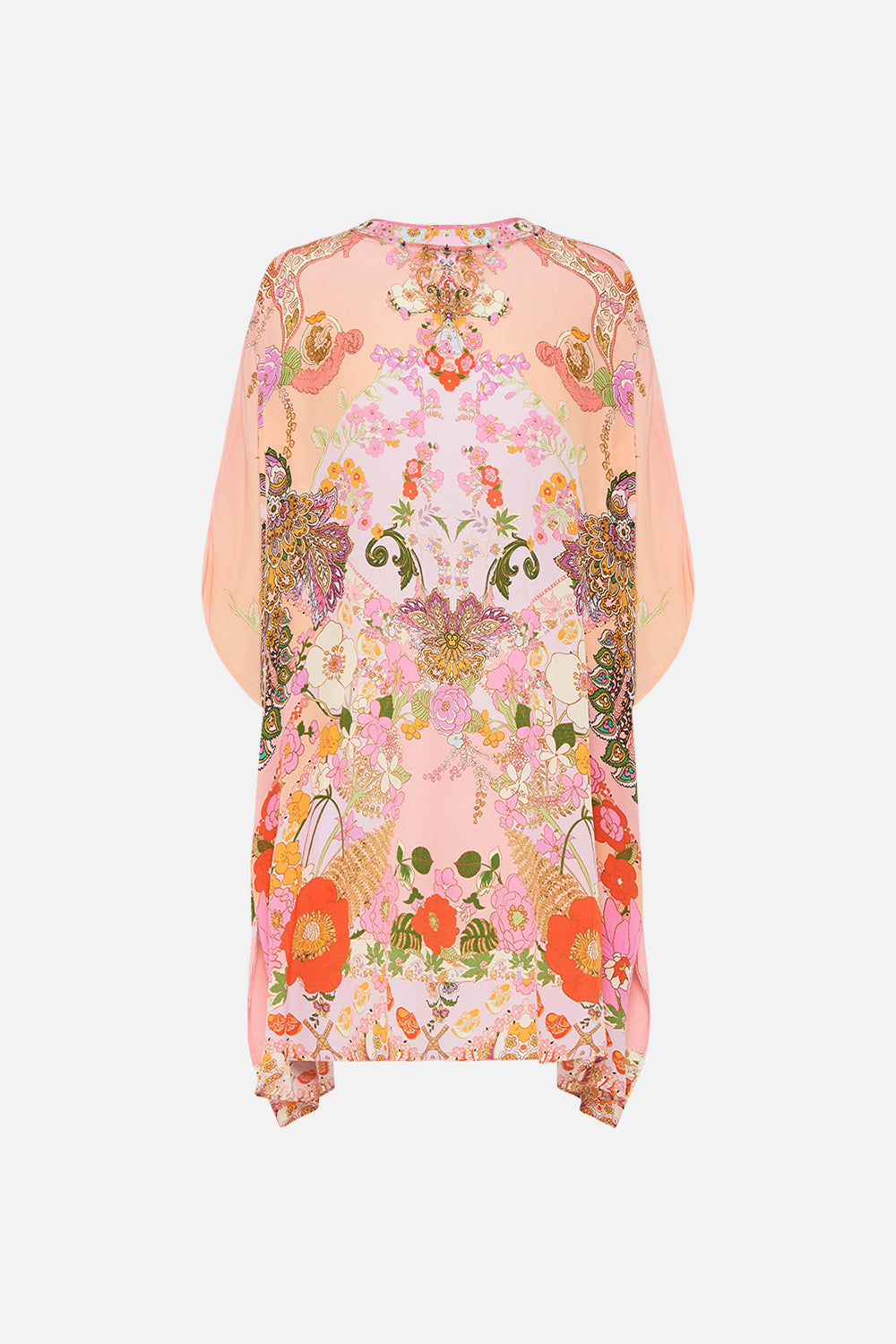 CAMILLA silk kaftan in Clever Clogs print