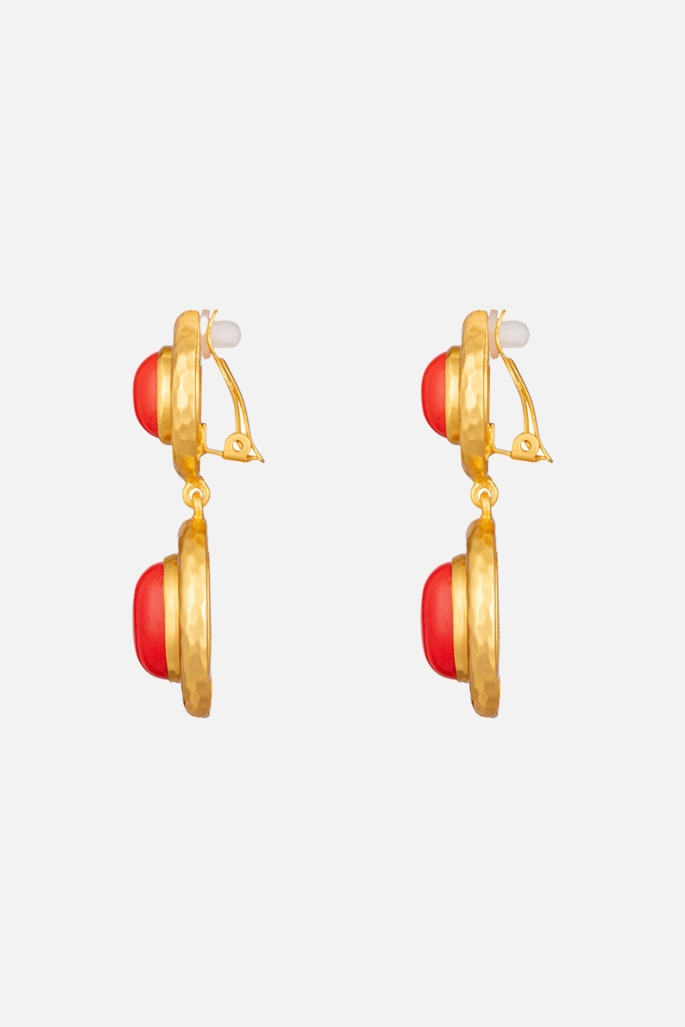 CARLA RED CORAL EARRINGS MULTI