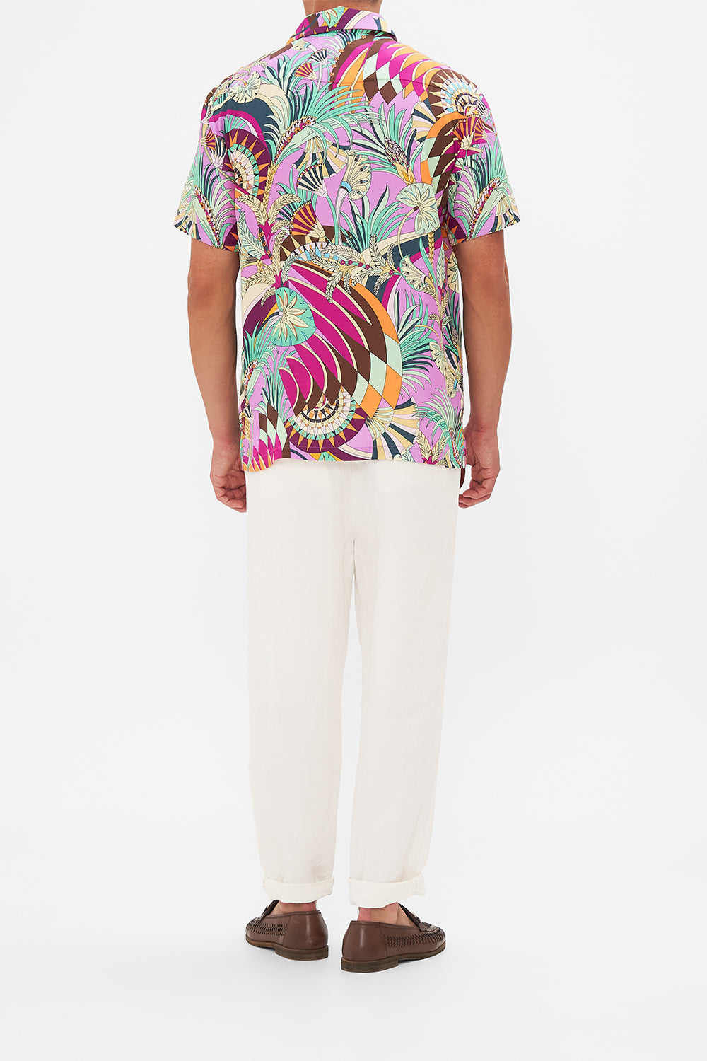 Hotel Franks By CAMILLA Short Sleeve Camp Collared Shirt in Giza Goddess print.