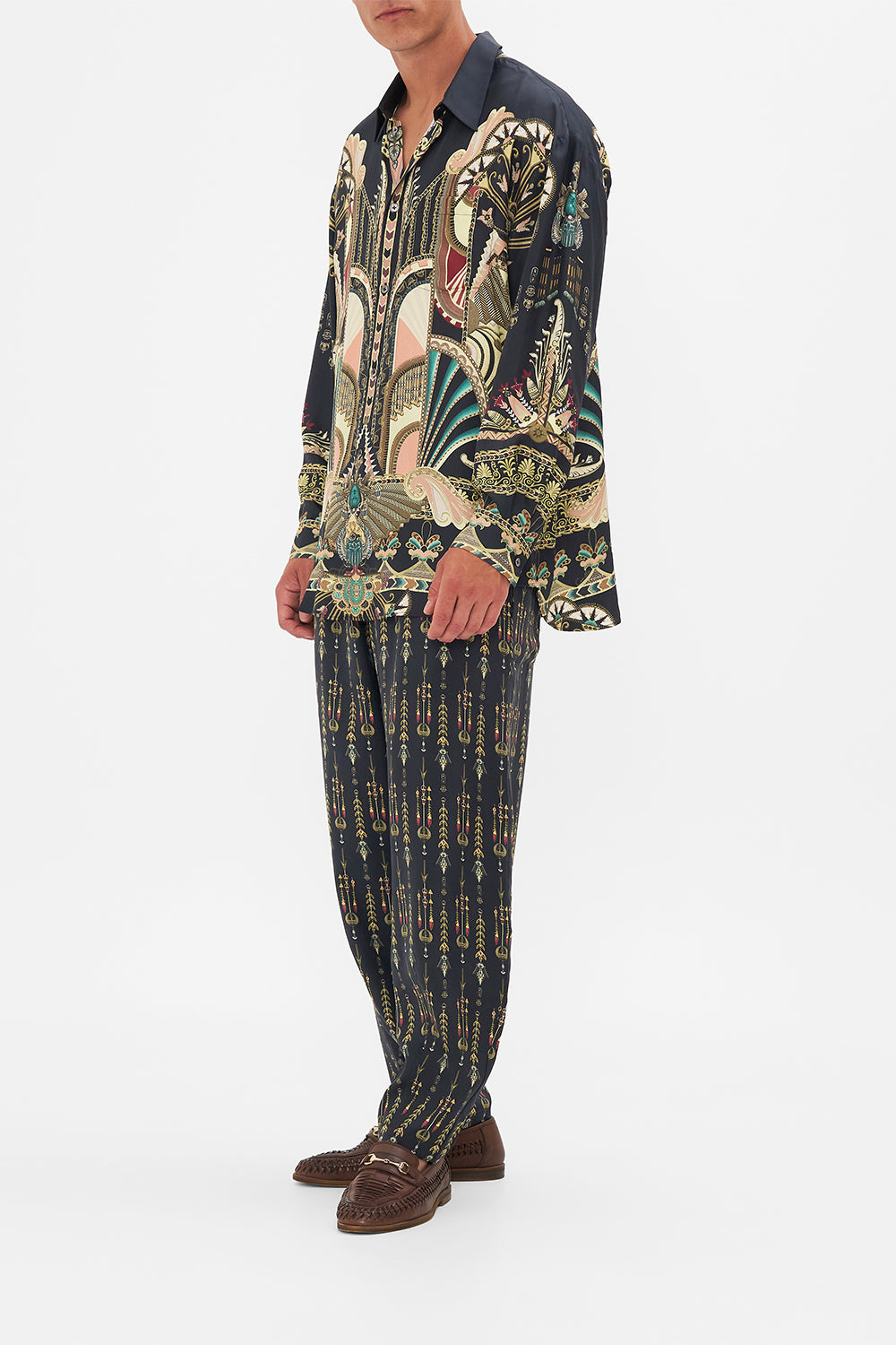 The CAMILLA MENS OVERSIZED SHIRT THEY CALLED HER NEFERTARI in our  print.
