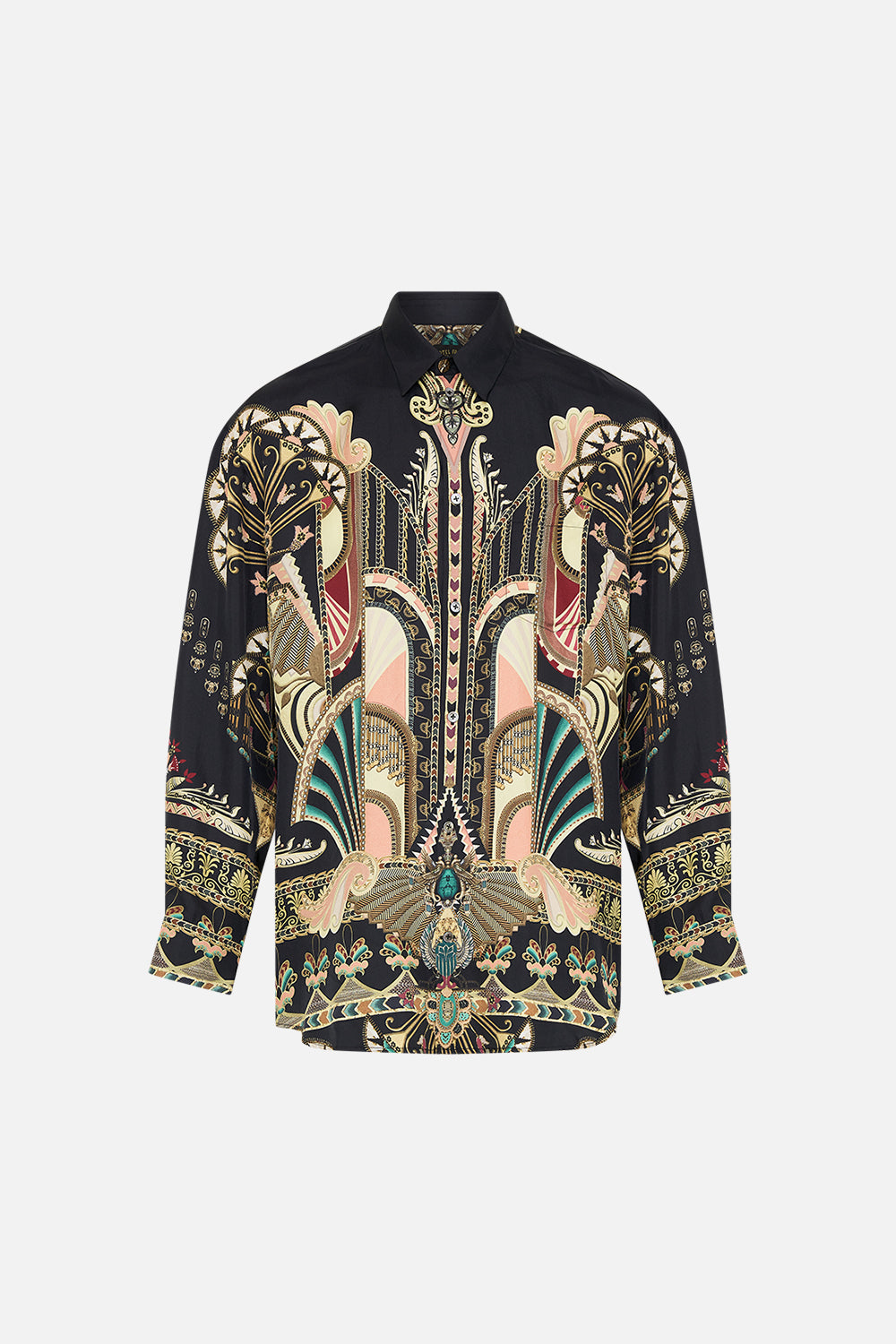 The CAMILLA MENS OVERSIZED SHIRT THEY CALLED HER NEFERTARI in our  print.