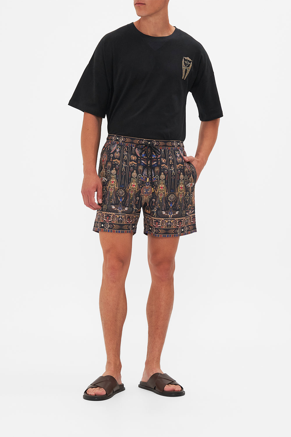 Hotel Franks By CAMILLA Mid Length Boardshort in Cartouche Kingdom Print