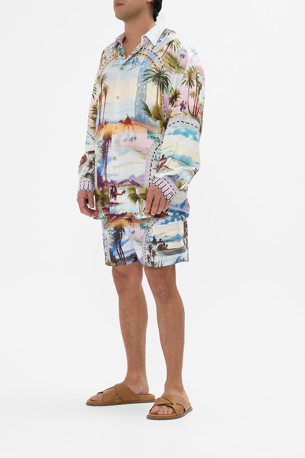 Hotel Franks By CAMILLA  oversized shirt in Call Me in Cairo print. 