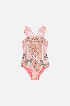 Milla By CAMILLA Floral Kids One Piece with Frill Strap in The Jewellery Palace print.