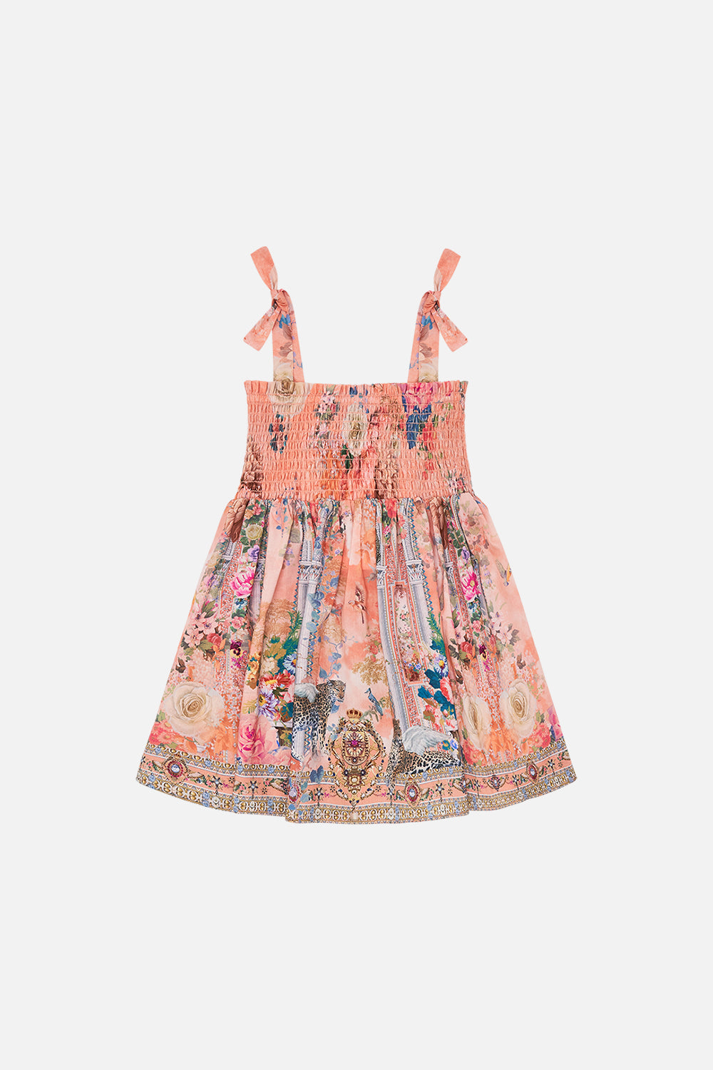 Milla By CAMILLA Babies Dress With Shirring in The Jewellery Palace Print. 