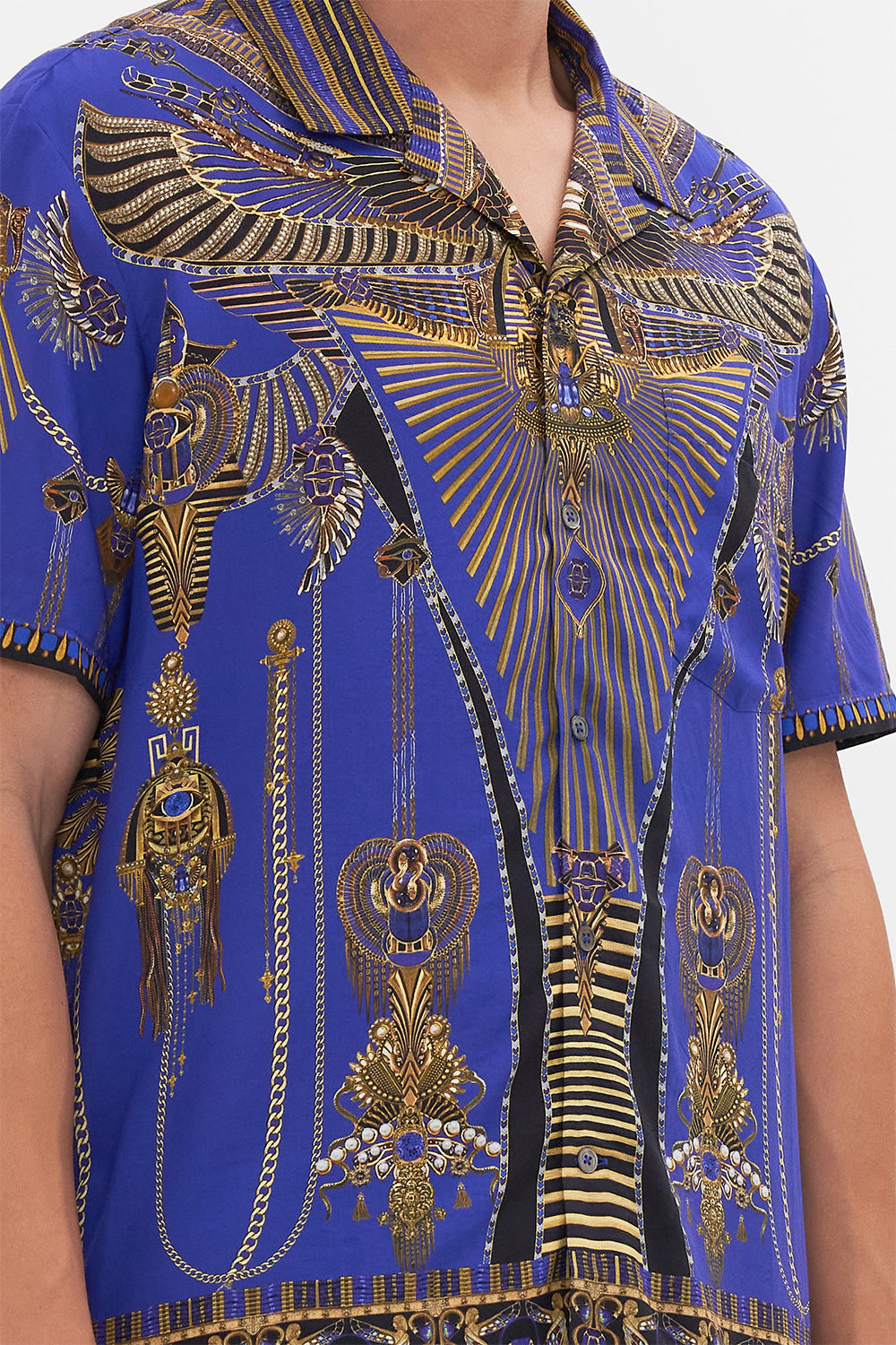 Hotel Franks By CAMILLA short sleeve camp collared shirt in My Fair Pharaoh print