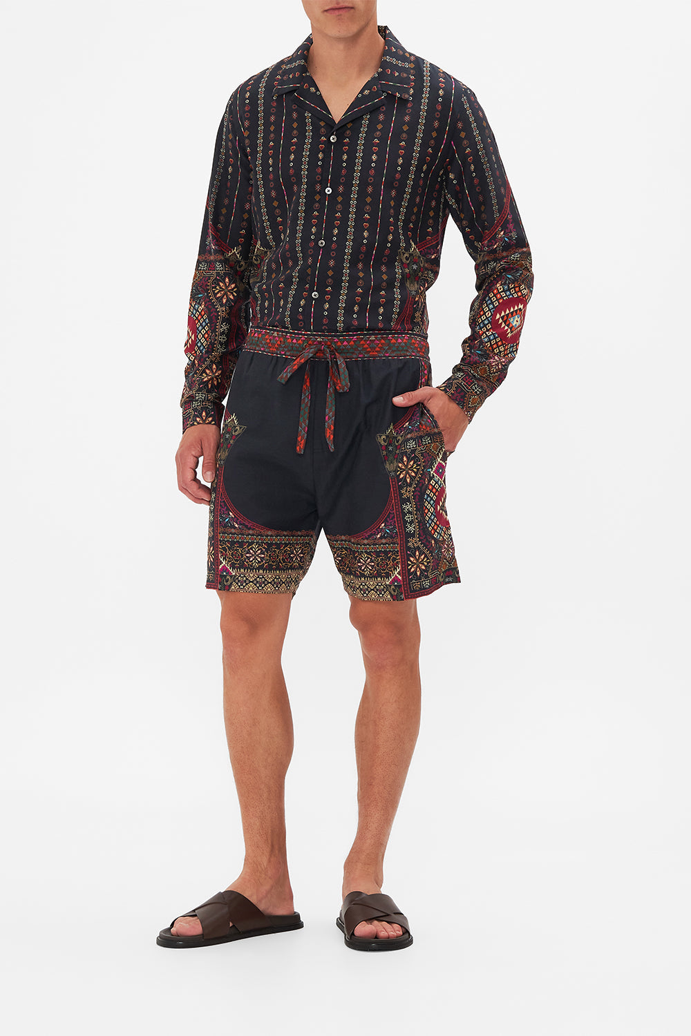 Hotel Franks By CAMILLA Lightweight Elesticated Walk Short in The Wandering Ones Print. 