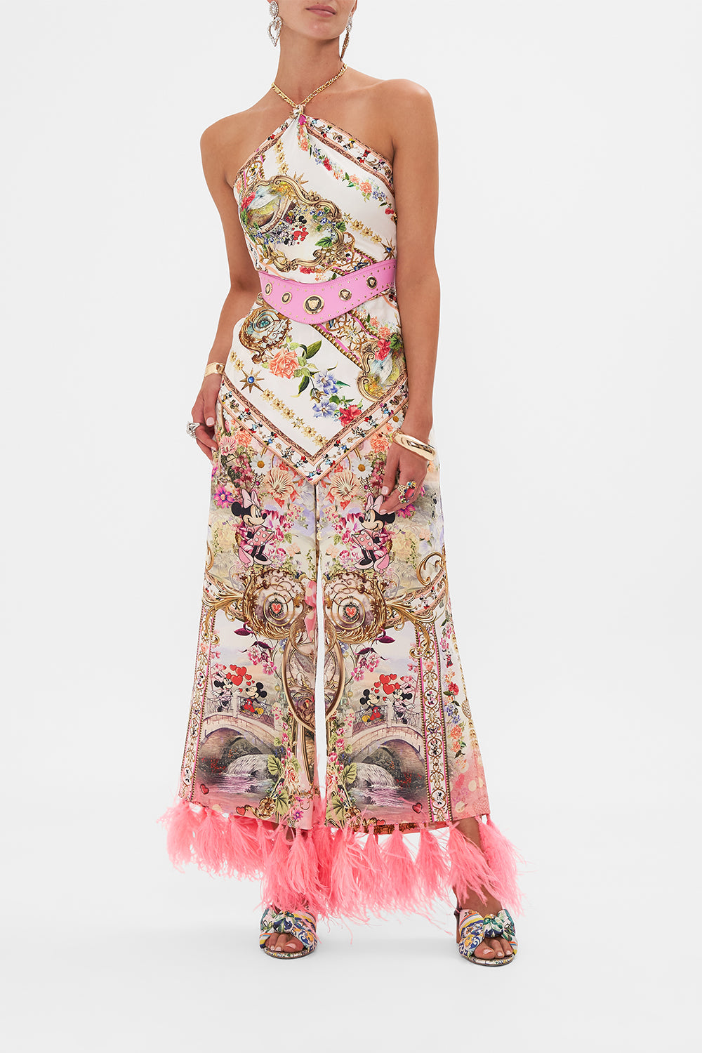 CAMILLA x Disney silk scarf in Minnie Magic Forever print