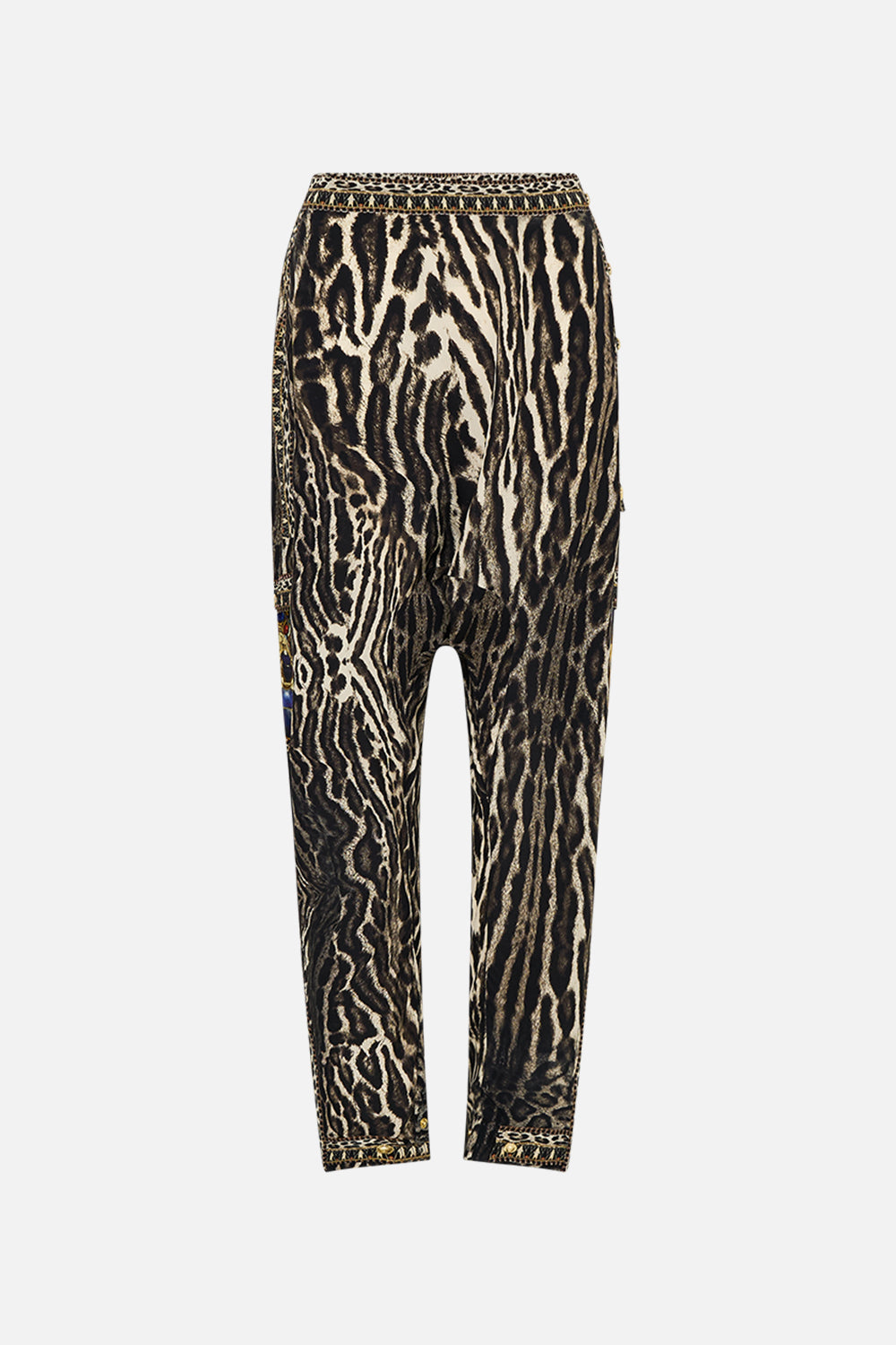 CAMILLA Pocket Harem Pant in Cat Worship print. 