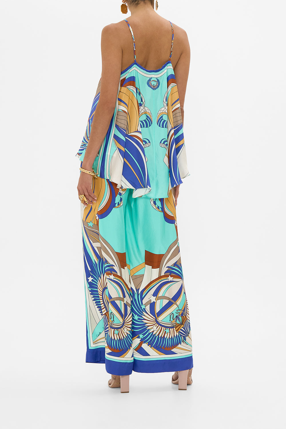CAMILLA Relaxed Panel Pant in Oasis Oracle print. 
