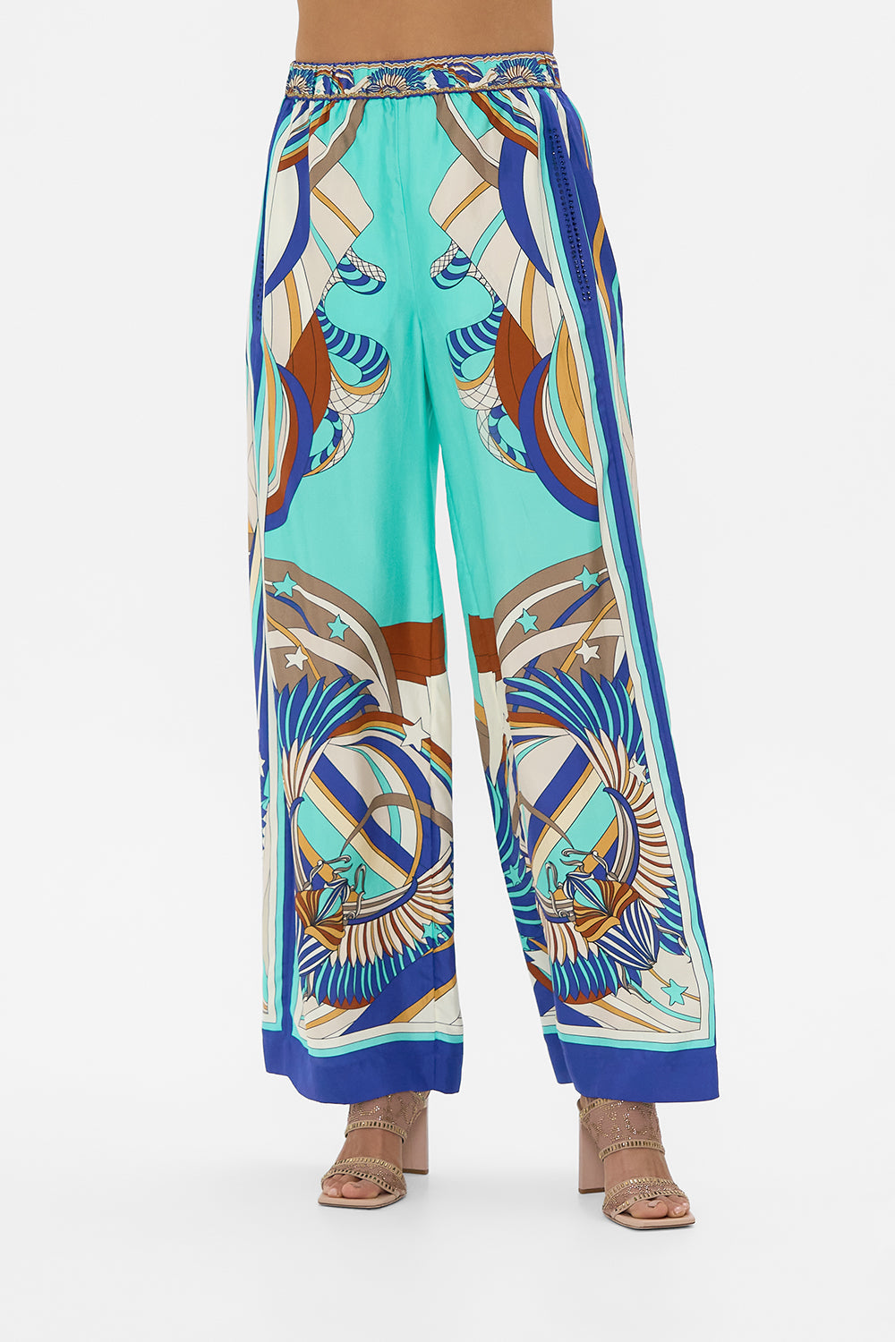 CAMILLA Relaxed Panel Pant in Oasis Oracle print. 