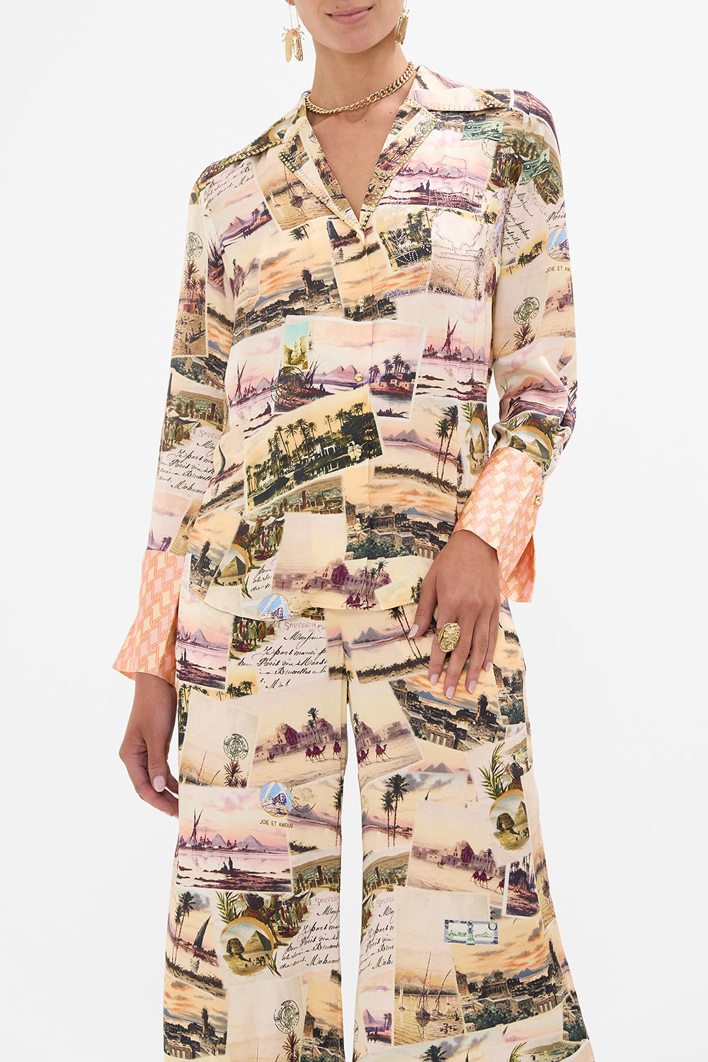 CAMILLA pyjama shirt in Milla's Got Mail print. 