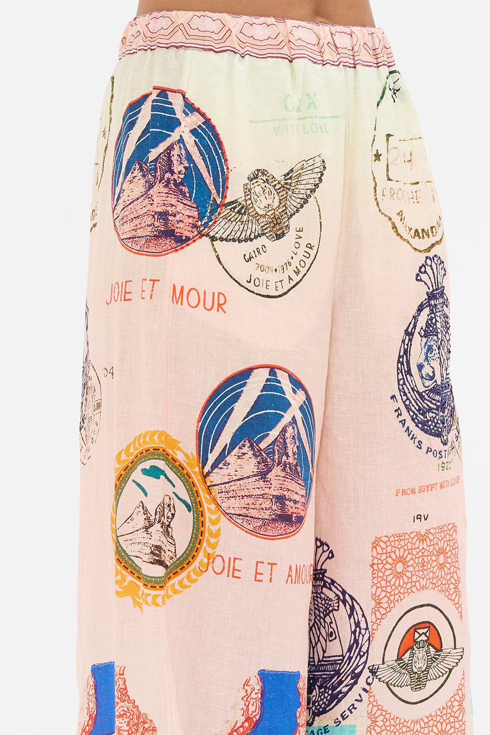 CAMILLA relaxed panel pant in Haute Passport print