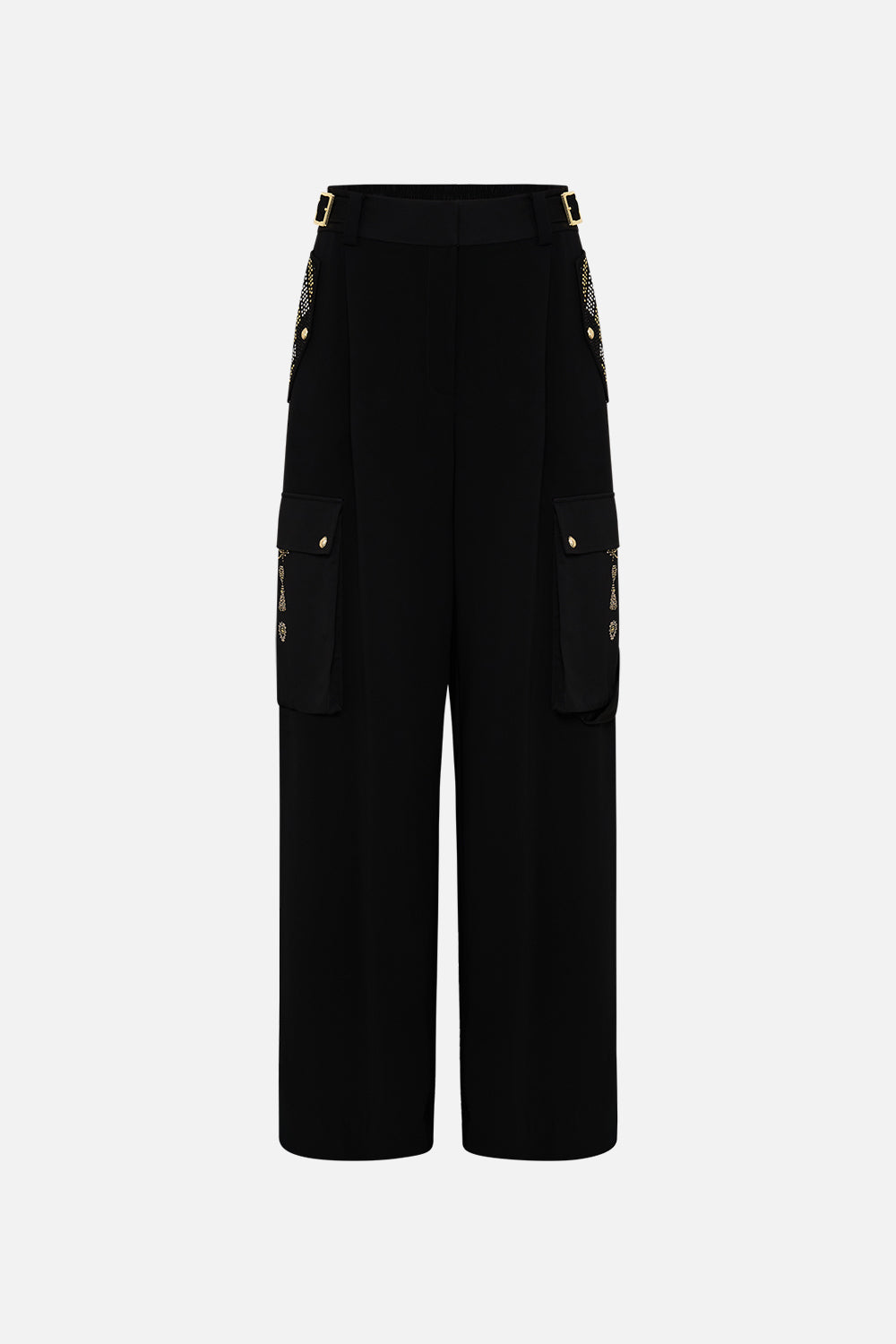 CAMILLA Utility Pant in Cartouche Kingdom print. 