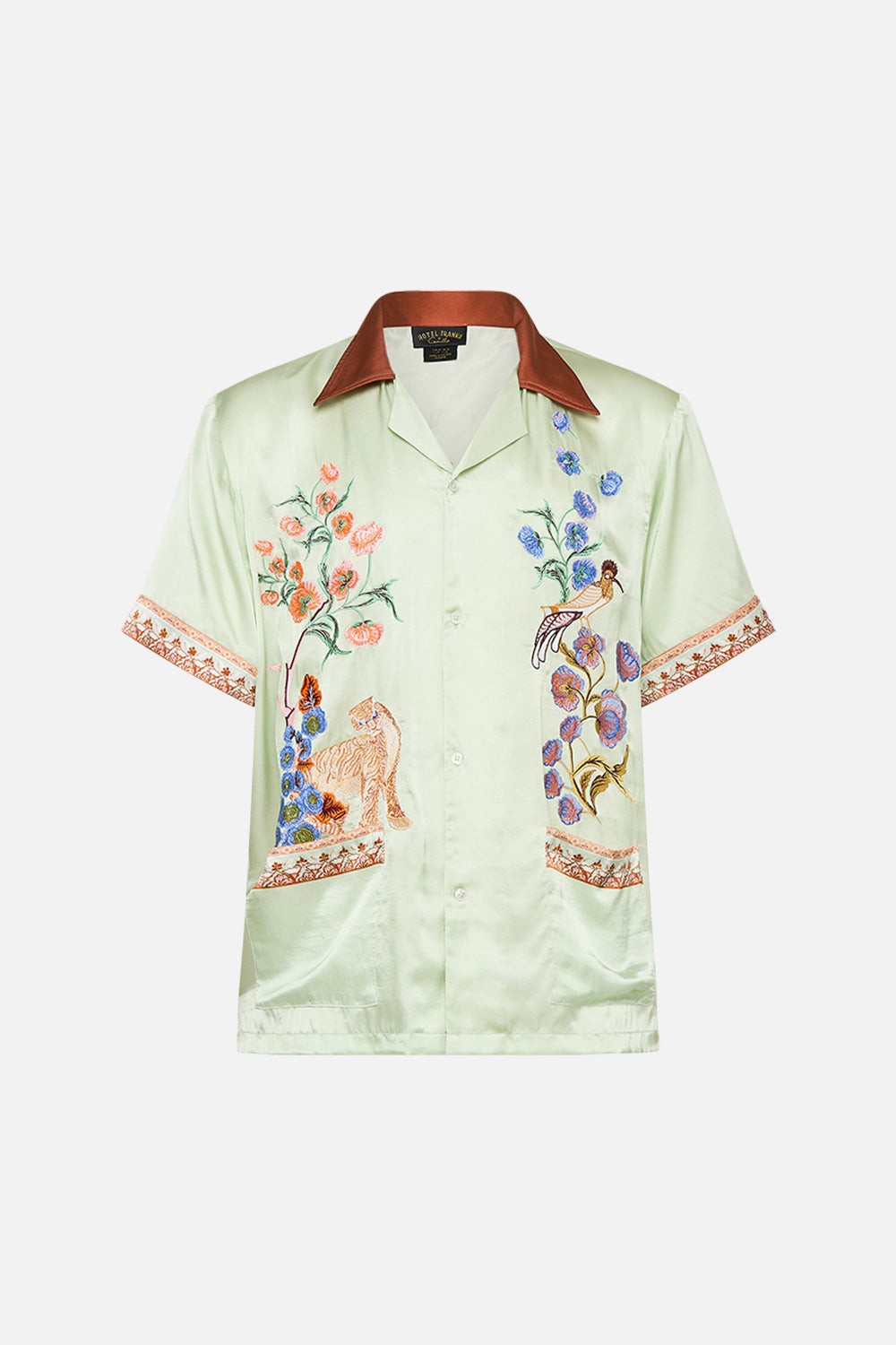 Hotel Franks by CAMILLA Short Sleeve Cabana Shirt In Honour Of Heirlooms print. 