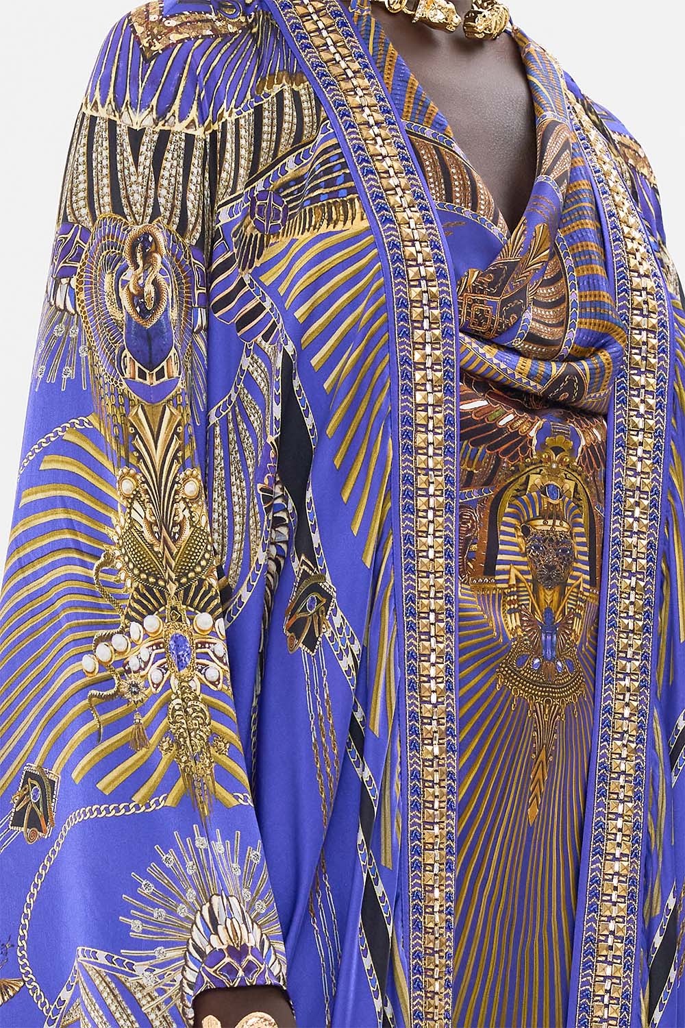 CAMILLA Layer With Embellished Centre Back Panel in My Fair Pharaoh print. 