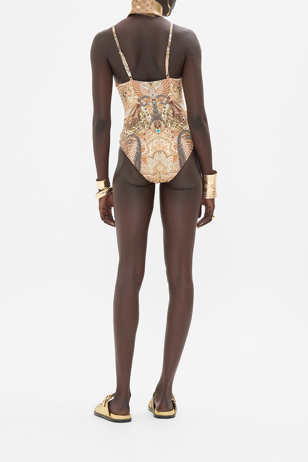 CAMILLA Continuous Wire Moulded Bra One Piece The Throne Room print