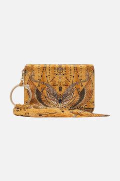 CAMILLA Gold Ring Scarf Clutch in Valley of the Kings Print