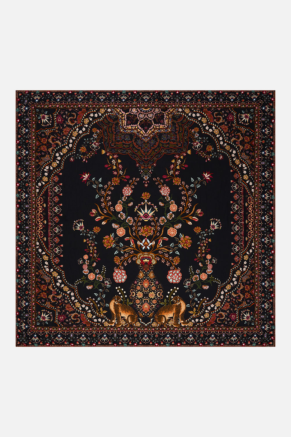 CAMILLA Large Square Scarf in Loom to Tomb print