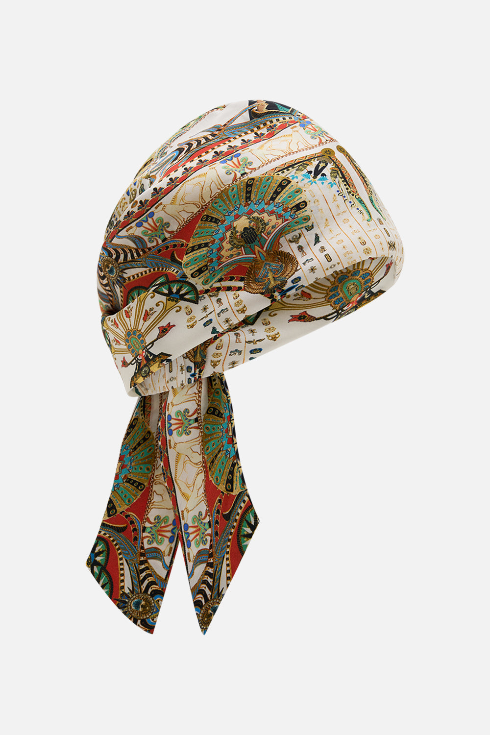 CAMILLA Headscarf in Valley of the Queens print