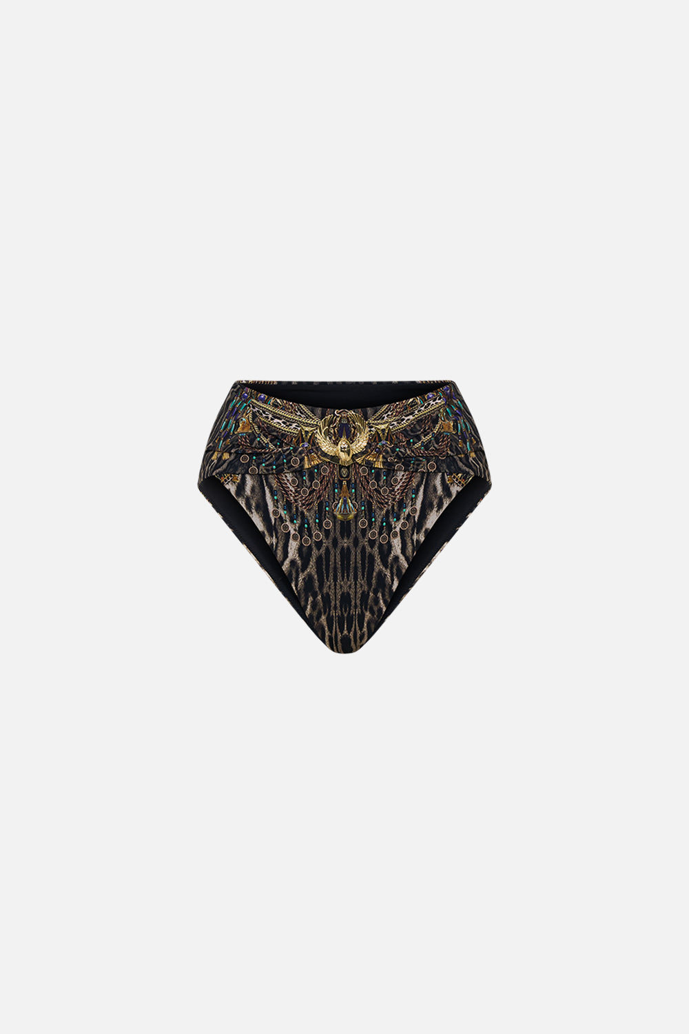 CAMILLA High Waist pant With Trim in Cat Worship print