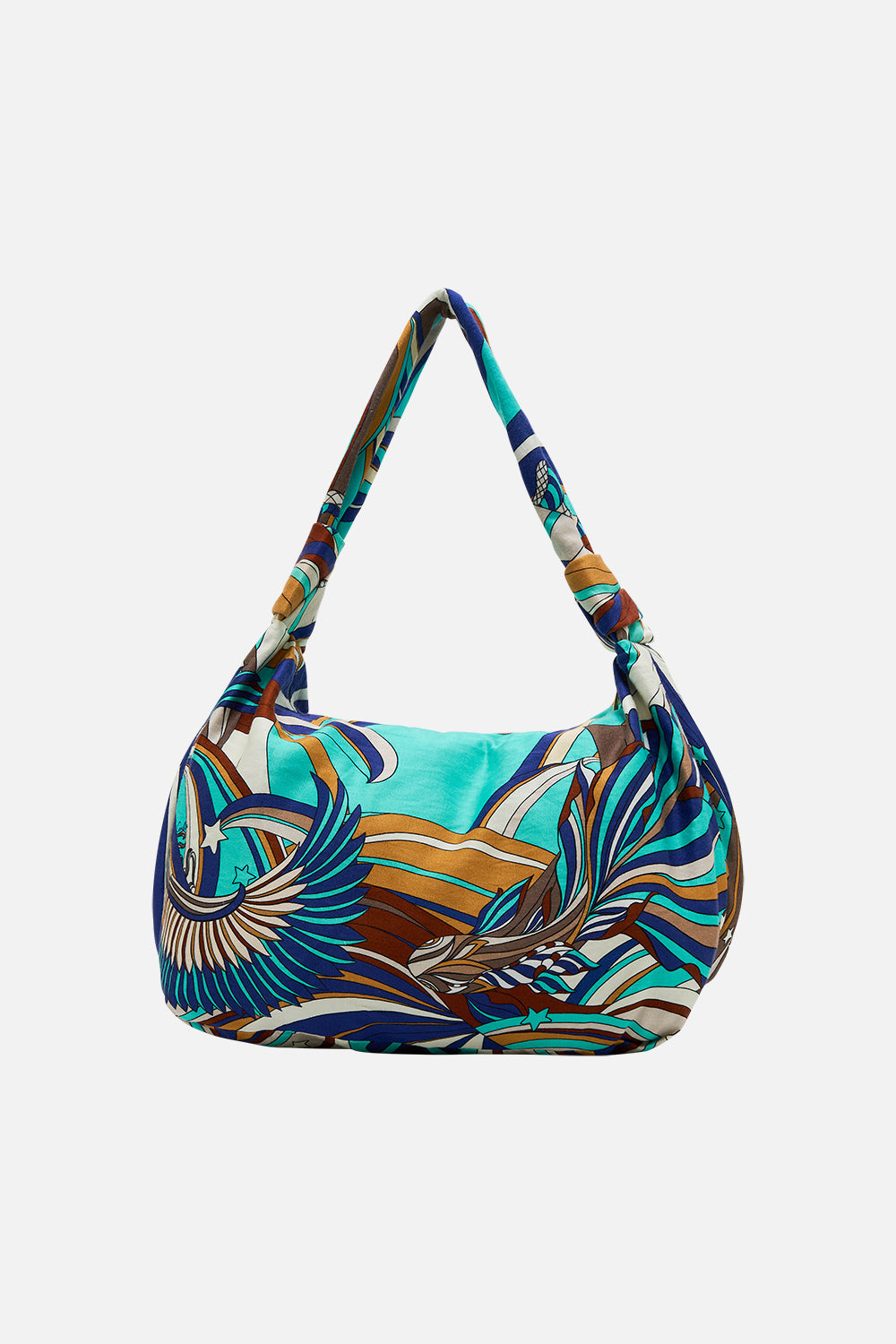 CAMILLA Slouch Shoulder Bag in Oasis Oracle print.