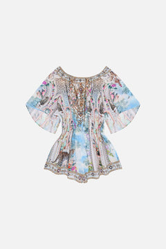 Milla by CAMILLA Kids Flare Sleeve Playsuit 4-10 in We Always Have Alexandria Print.