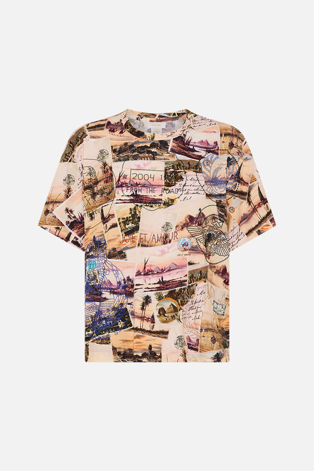 CAMILLA classic tee printed in Milla's Got Mail print. 