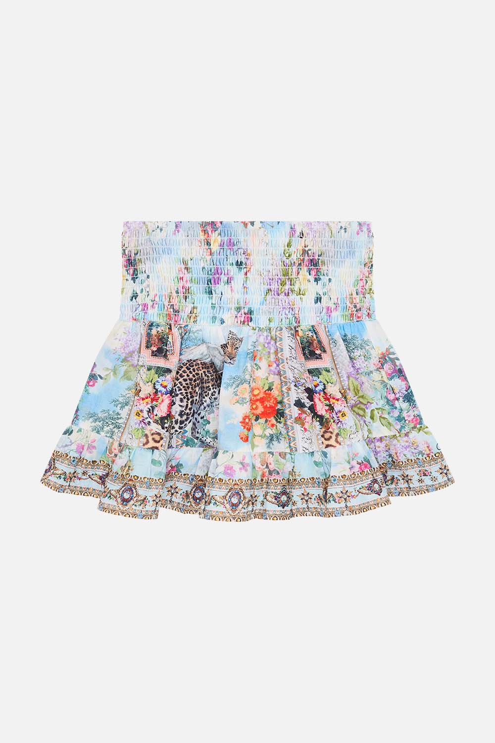 Milla By CAMILLA Floral Kids Shirring Waist Skirt in We Always Have Alexandria print.
