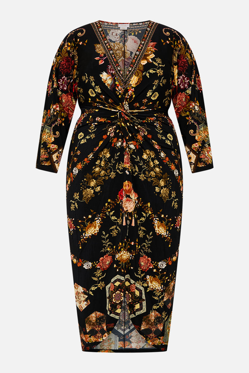 LONG SPLIT FRONT TWIST DRESS ORDER OF DISORDER main image 0