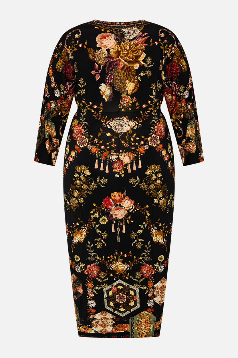 LONG SPLIT FRONT TWIST DRESS STRONGER TOGETHER