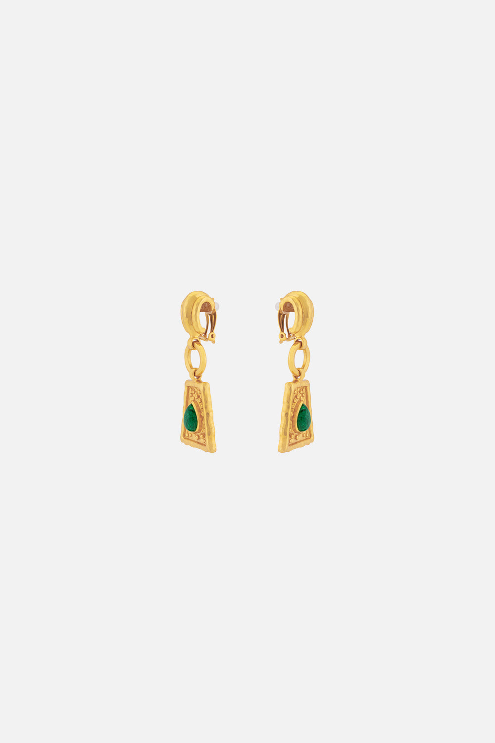 CAMILLA jewellery green malachite earrings 