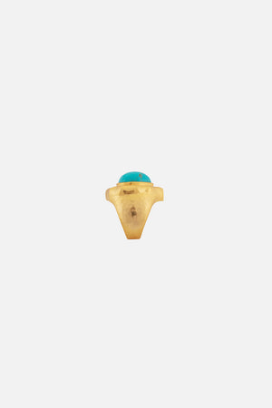CAMILLA jewellery gold tuquoise ring 