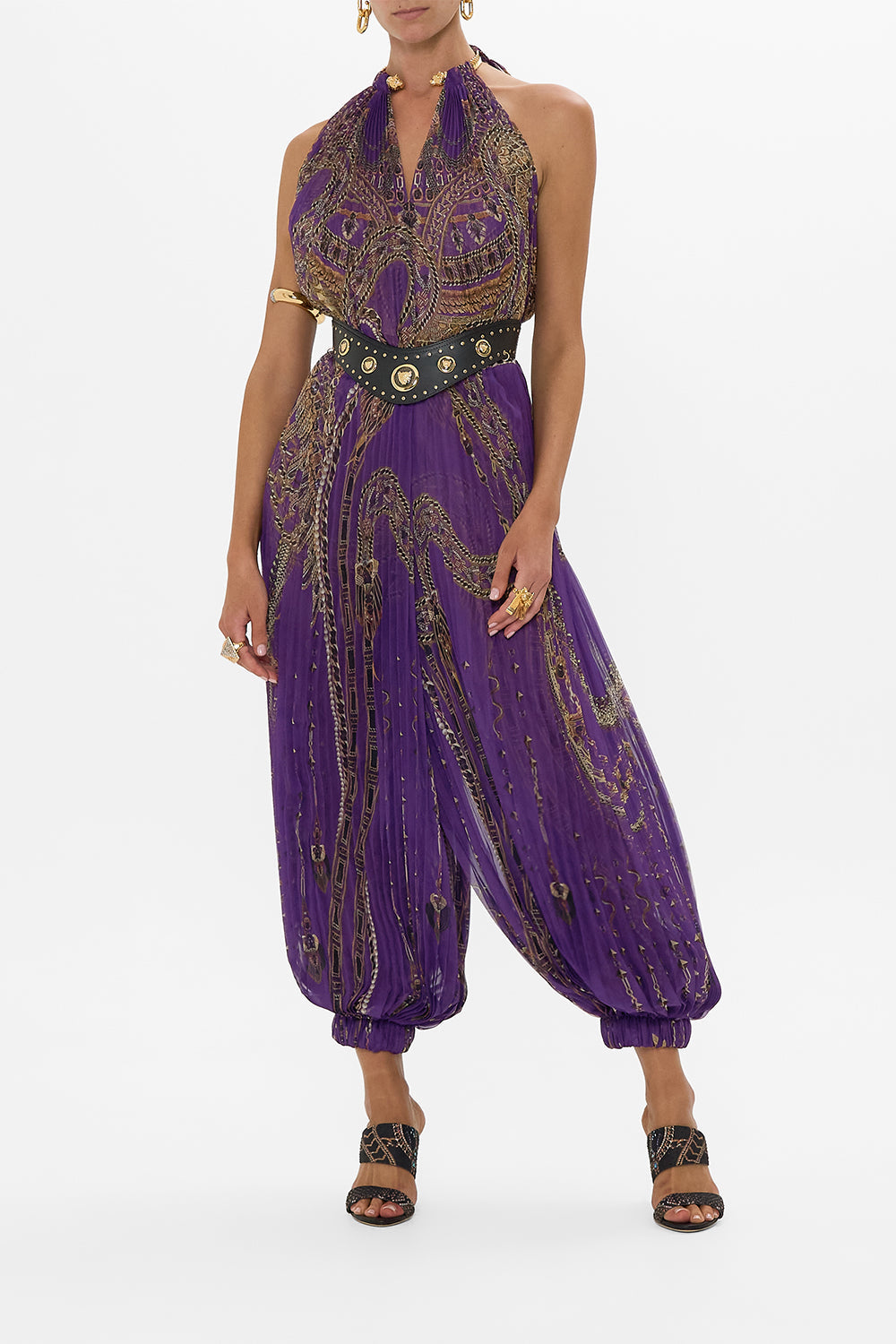 The Luxorland Lady Plisse Jumpsuit With Neckpiece | CAMILLA US