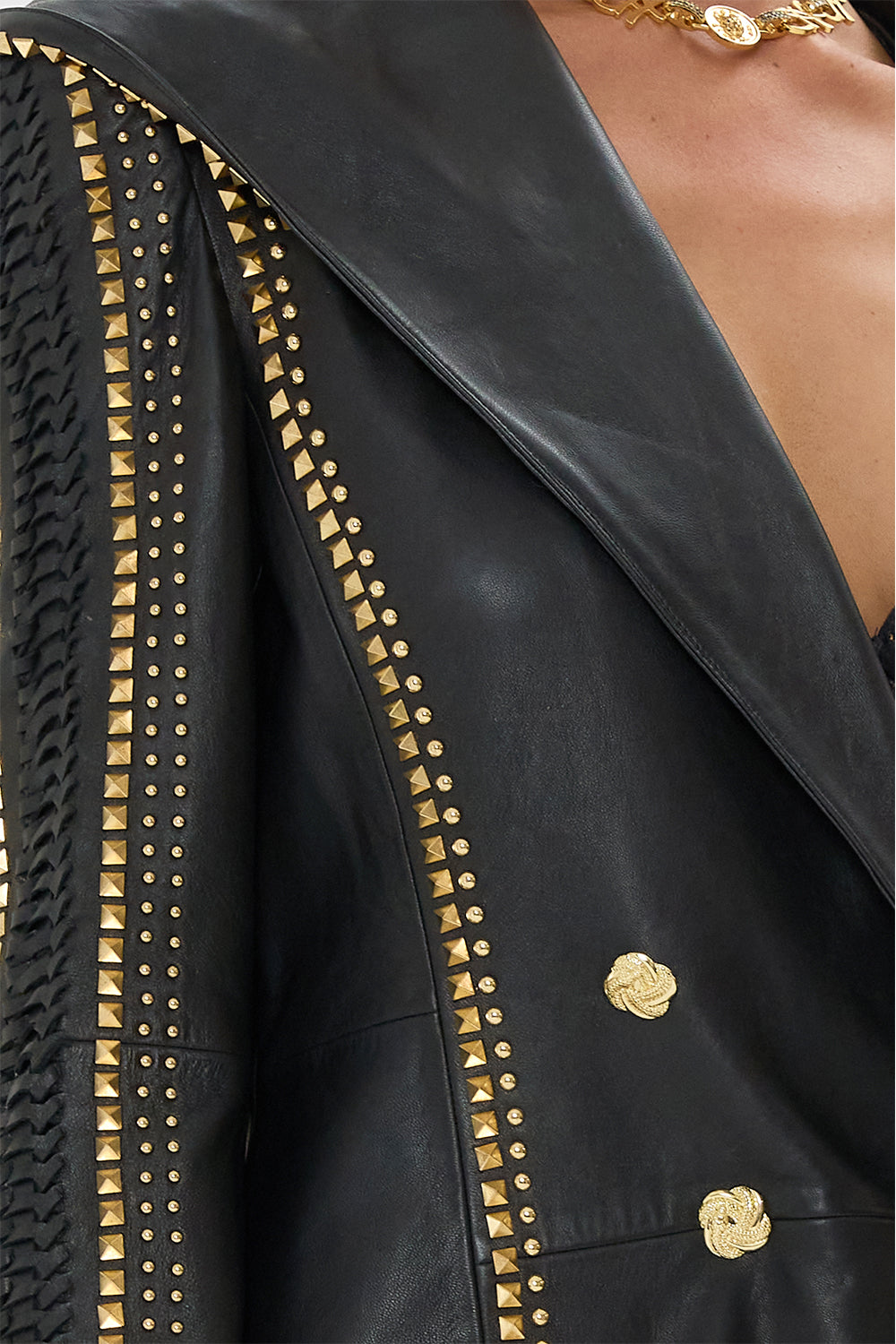 ☆CAMIERA/カミエラ ゴートレザー コート/46 /080