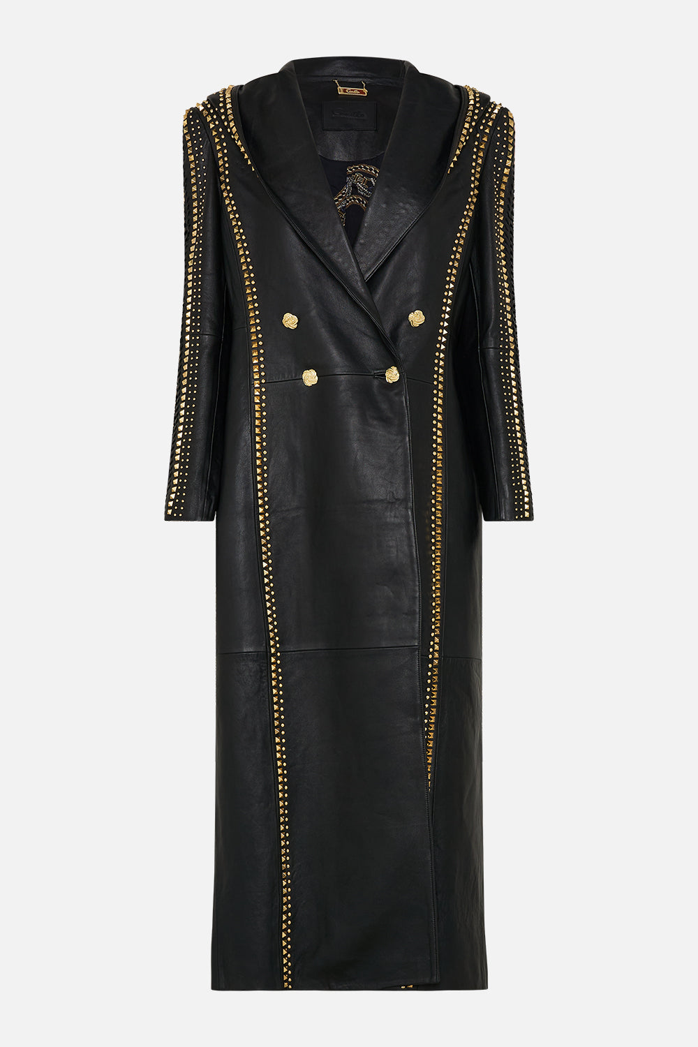 LONG LEATHER COAT WITH HOOD CALL ME CLEOPATRA