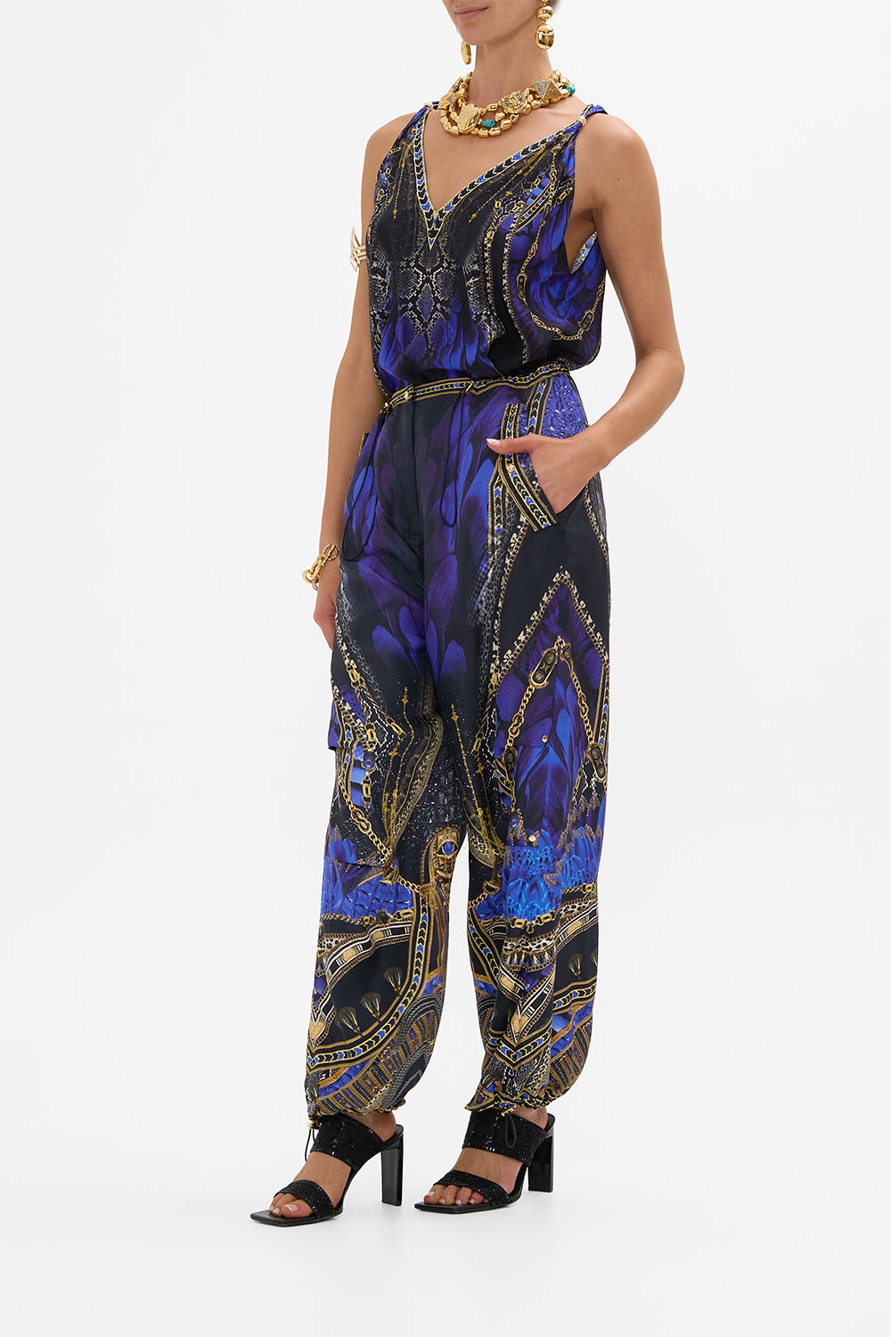 CAMILLA Parachute Pant in Other Side of the Oasis print.